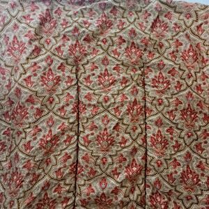 Ralph Lauren Langham Comforter Full/Queen Red Tan Paisley Damask Cotton Vintage